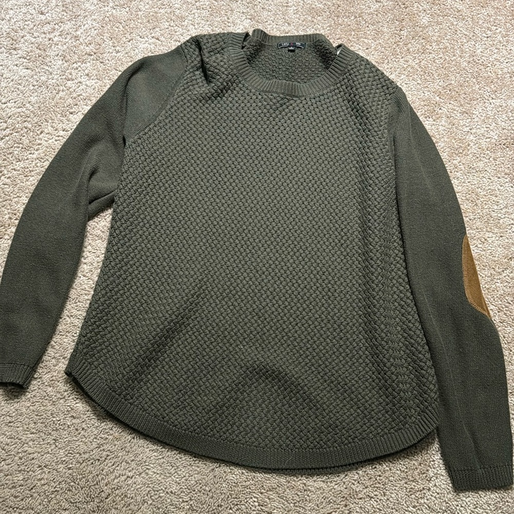 Lety & Me Josey Elbow Patch sweater size large